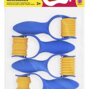 jovi modelling accessories bolsa con 4 rodillos formas diversas texturas variadas ideal para manualidades facil de usar color azul