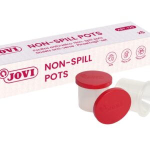 jovi pocillo antivuelco estuche de 5 unidades tapa conservadora limpieza de pinceles evita derrames color transparente