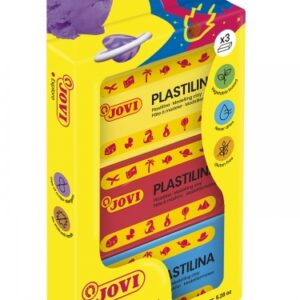 jovi pack de 3 pastillas de plastilina 50gr no se seca sin gluten facil de moldear libre de alergenos no toxica colores surtidos
