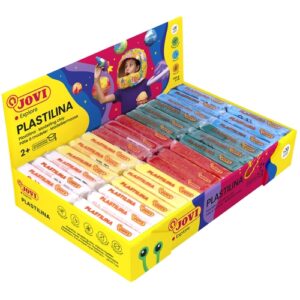 jovi expositor de 30 pastillas de plastilina 50gr colores basicos muy moldeable no se seca color surtido