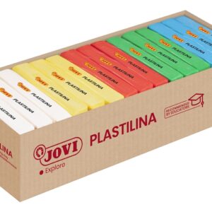 jovi expositor de 15 pastillas de plastilina 350gr colores basicos 100% vegetal muy moldeable no se seca color surtido