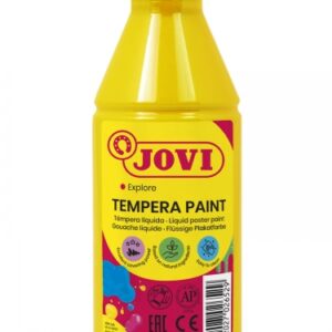 jovi tempera paint tempera liquida 250ml base agua lista para usar alto poder cubriente secado rapido excelente fluidez adherencia en multiples superficies color amarillo