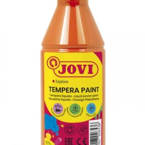 jovi tempera paint tempera liquida 250ml base agua lista para usar alto poder cubriente secado rapido excelente fluidez adherencia en multiples superficies color naranja
