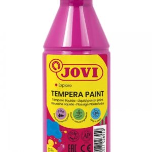 jovi tempera paint tempera liquida 250ml base agua lista para usar alto poder cubriente secado rapido excelente fluidez adherencia en multiples superficies color magenta