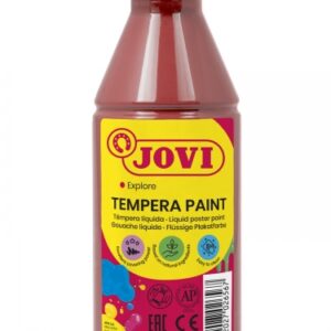 jovi tempera paint tempera liquida 250ml base agua lista para usar alto poder cubriente secado rapido excelente fluidez adherencia en multiples superficies color marron