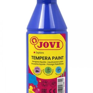jovi tempera paint tempera liquida 250ml base agua lista para usar alto poder cubriente secado rapido excelente fluidez adherencia en multiples superficies color azul oscuro
