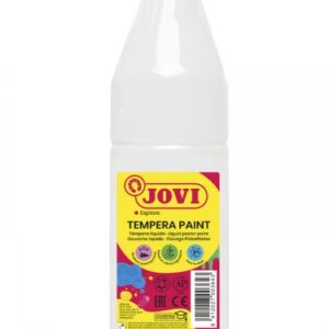 jovi tempera paint tempera liquida 500ml base agua lista para usar alto poder cubriente secado rapido excelente fluidez adherencia en multiples superficies color blanco