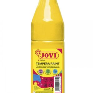 jovi tempera paint tempera liquida 500ml base agua lista para usar alto poder cubriente secado rapido facil aplicacion excelente adherencia color amarillo