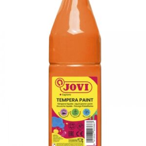 jovi tempera paint tempera liquida 500ml base agua lista para usar alto poder cubriente secado rapido excelente fluidez adherencia en multiples superficies color naranja