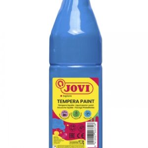 jovi tempera paint tempera liquida 500ml base agua lista para usar alto poder cubriente secado rapido excelente fluidez adherencia en multiples superficies color azul cyan
