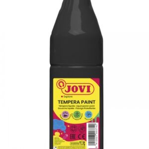 jovi tempera paint tempera liquida 500ml base agua lista para usar alto poder cubriente secado rapido excelente fluidez adherencia en multiples superficies color negro