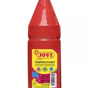 jovi tempera paint tempera liquida 1000ml base agua lista para usar alto poder cubriente secado rapido excelente rendimiento facil aplicacion color rojo bermellon
