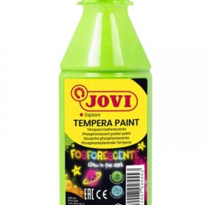jovi tempera paint tempera liquida fosforescente 250ml brilla en la oscuridad secado rapido excelente adherencia lista para usar color verde