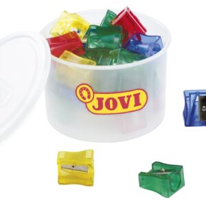 jovi jovicolor bote de 25 sacapuntas maxi ideal para ceras jovicolor y jovicolor triwax apto para formatos maxi color surtido