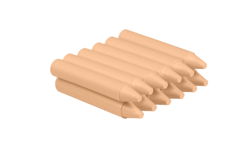jovi estuche de 12 ceras no manchan no huelen resistentes deslizan bien faciles de afilar desarrollan motricidad fina color naranja