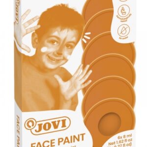 jovi estuche de 6 botes 8ml maquillaje crema hipoalergenico base grasa facil aplicacion gran cobertura sin parabenos facil de retirar color naranja