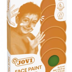 jovi estuche de 6 botes maquillaje crema hipoalergenico base grasa facil aplicacion gran cobertura sin parabenos facil de retirar color verde