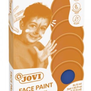 jovi estuche de 6 botes 8ml maquillaje crema hipoalergenico base grasa facil aplicacion y retiro gran cubricion mezclables sin parabenos ni alergenos color azul oscuro