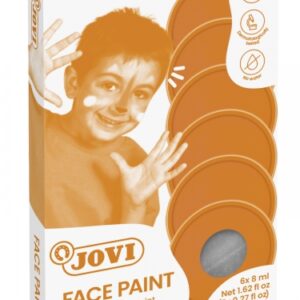 jovi estuche de 6 botes maquillaje crema hipoalergenico base grasa facil aplicacion gran cobertura colores mezclables sin parabenos retiro facil secado rapido color gris