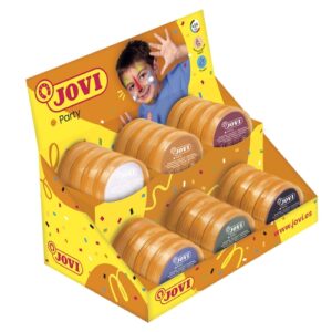 jovi expositor de 24 x 8ml maquillajes crema base graso facil aplicacion gran capacidad cubriente sin parabenos libre de alergenos color surtido