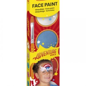 jovi adventure estuche de 3 botes 8ml maquillaje crema + accesorios hipoalergenico facil aplicacion base grasa elimina sin agua incluye esponja y pincel color surtido