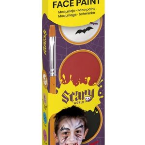 jovi scary estuche de 3 botes 8ml maquillaje crema + accesorios hipoalergenico facil aplicacion base grasa eliminacion sencilla color surtido