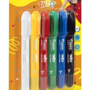 jovi twist pack de 6 stick pintura de cara base agua gran cobertura seca rapido facil de retirar hipoalergenico colores surtidos