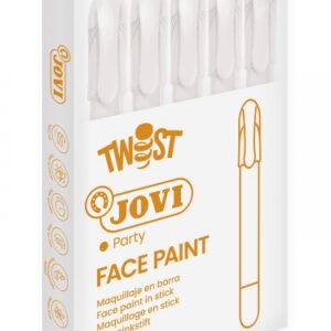 jovi twist stick de pintura de cara hipoalergenico base agua facil aplicacion gran cobertura secado rapido facil de retirar libre de parabenos y alergenos color blanco
