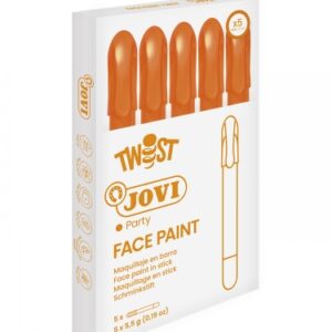jovi twist stick de pintura de cara hipoalergenico base agua facil aplicacion gran cobertura seca rapido facil de retirar sin parabenos color naranja