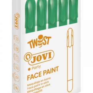 jovi twist stick de pintura de cara hipoalergenico base agua facil aplicacion gran cubricion seca rapido no grasoso facil de retirar color verde