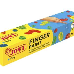 jovi finger paint estuche de 5 botes 35ml pintura de dedos ingredientes naturales mezclables textura gelatinosa lavable color surtido