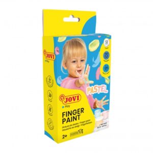 jovi finger paint estuche de 6 botes pintura de dedos ingredientes naturales mezclables textura gelatinosa lavable sin gluten ni alergenos color surtido