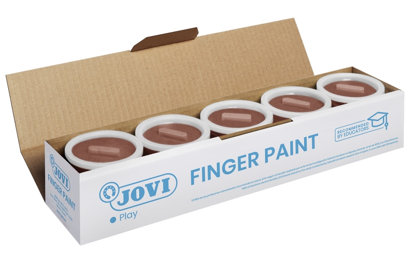 jovi bote de pintura de dedos 125ml pintura de dedos ingredientes naturales mezclables textura gelatinosa lavable color marrón