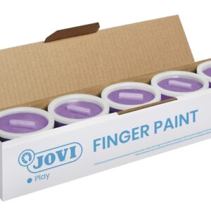 jovi bote de pintura de dedos 125ml colores mezclables textura gelatinosa lavable sin gluten ni alergenos no toxico color morado