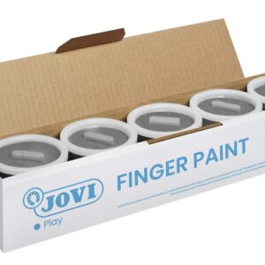 jovi bote de pintura de dedos 125ml pintura de dedos colores mezclables textura gelatinosa lavable sin gluten ni alergenos no toxico estimula la coordinacion motora color negro