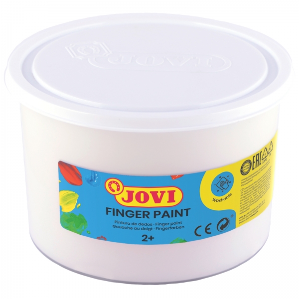 jovi finger paint bote de 500ml pintura de dedos ingredientes naturales colores mezclables textura gelatinosa lavable color blanco