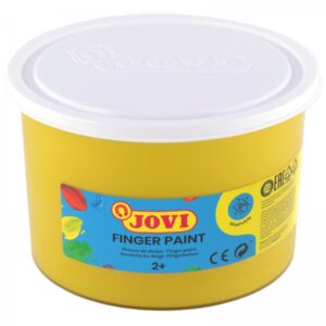 jovi finger paint bote de 500ml pintura de dedos ingredientes naturales colores mezclables textura gelatinosa lavable color amarillo