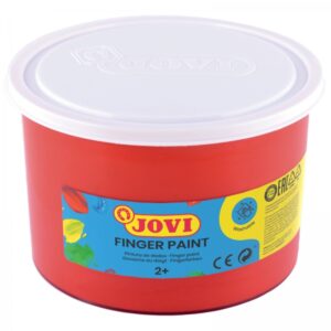 jovi finger paint bote de 500ml pintura de dedos ingredientes naturales colores mezclables textura gelatinosa lavable color rojo