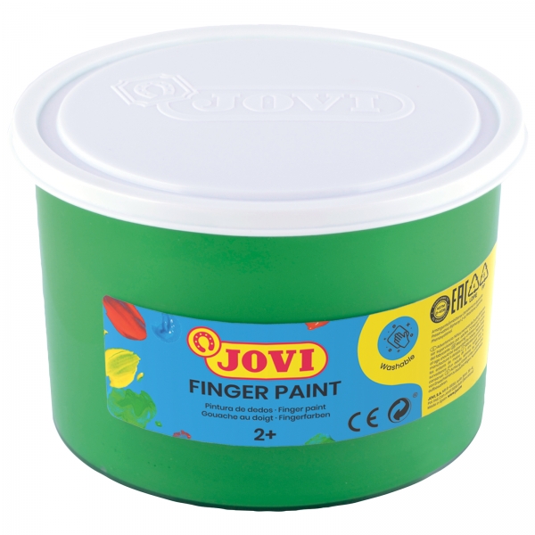 jovi finger paint bote de 500ml pintura de dedos ingredientes naturales colores mezclables textura gelatinosa lavable color verde