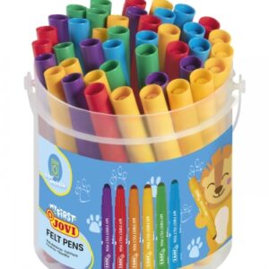 jovi my first felt pen bote 36 rotuladores punta antihundimiento facil deslizamiento color surtido