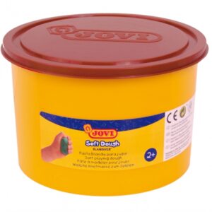 jovi soft dough blandiver bote de pasta de modelaje 460gr blanda y flexible facil de amasar y moldear ideal para iniciacion al modelaje color marron