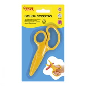 jovi dough scissors tijeras para pasta de modelar uso infantil tambien corta papel color amarillo