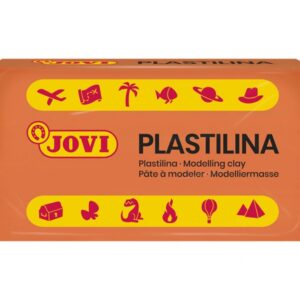 jovi caja de 30 pastillas de plastilina 50gr pasta vegetal no endurece sin gluten inocua facil de moldear ideal para volumen y moldes color naranja