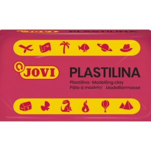 jovi caja de 30 pastillas de plastilina 50gr muy moldeable no se seca sin gluten libre de alergenos no toxica color rojo