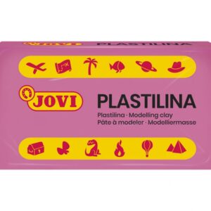 jovi caja de 30 pastillas de plastilina 50gr pasta vegetal no endurece sin gluten inocua facil de moldear ideal para volumen color rosa