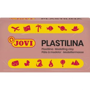 jovi caja de 30 pastillas de plastilina 50g muy moldeable no se seca sin gluten libre de alergenos no toxica color rosa