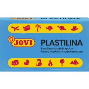 jovi caja de 30 pastillas de plastilina 50gr pasta vegetal no se seca sin gluten inocua facil de moldear ideal para figuras voluminosas color azul