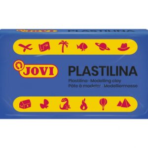 jovi caja de 30 pastillas de plastilina 50gr pasta vegetal no endurece sin gluten inocua facil de moldear ideal para volumen y moldes color azul