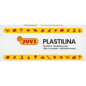 jovi caja de 15 pastillas de plastilina 150g 100% vegetal muy moldeable no se seca sin gluten mezclables libre de alergenos color blanco