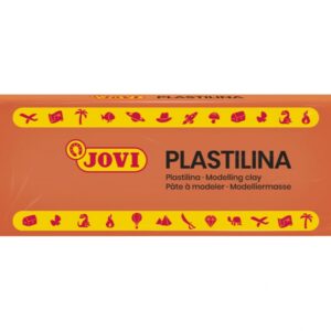 jovi caja de 15 pastillas de plastilina 150gr 100% vegetal muy moldeable no se seca sin gluten inocua ideal para figuras en volumen color naranja